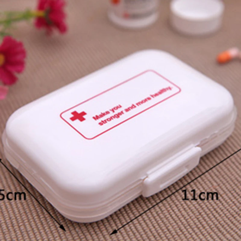 Контейнер для лекарств с 8 отделениями 1 шт.|Коробки и ящики хранения| |