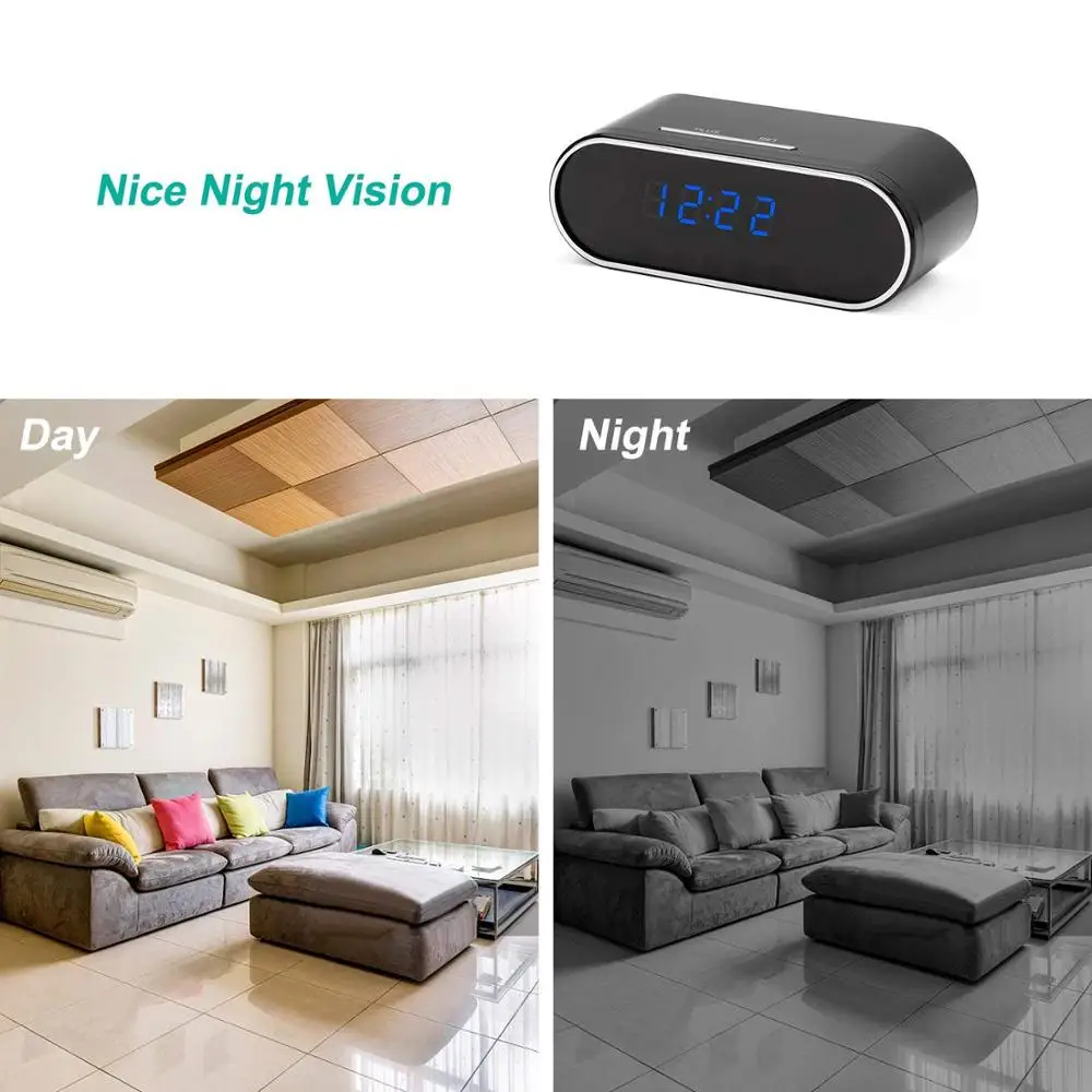 HD 1080P WiFi настольные часы мини камера IP микро видеокамера видеорегистратор