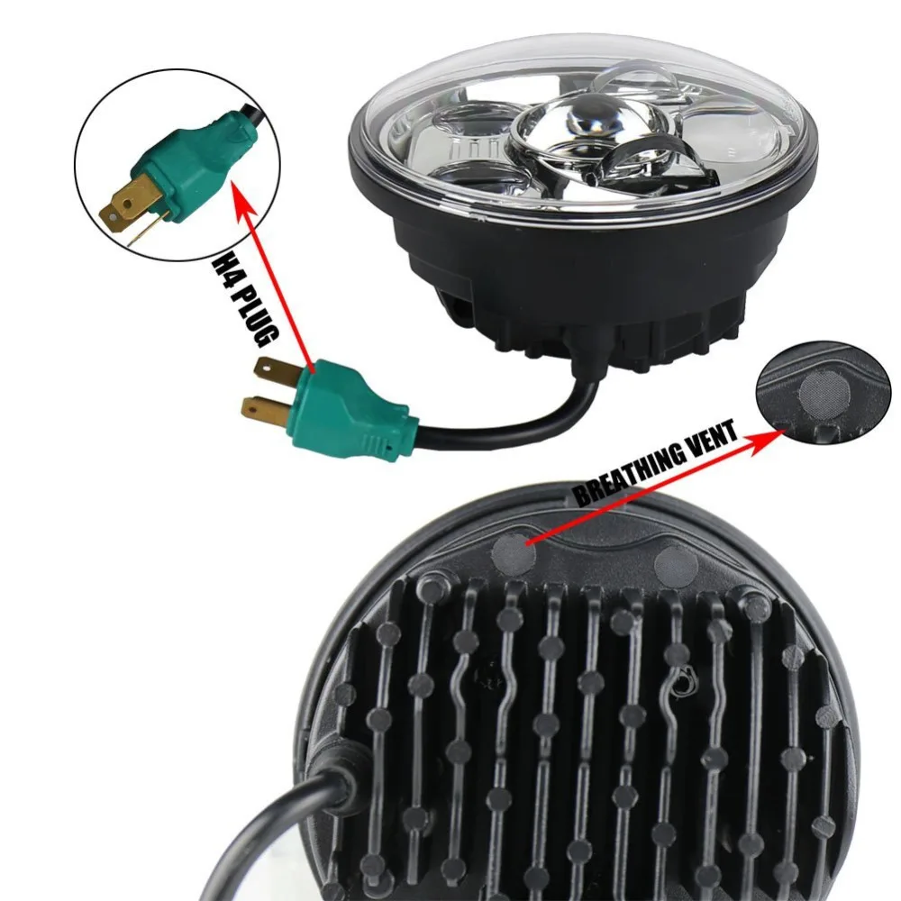 

Motorbike Parts 5-3/4 inch High Low Beam Projector LED Headlight 5.75'' motorcycle headlamp for Harley sportster Dyna Iron 883