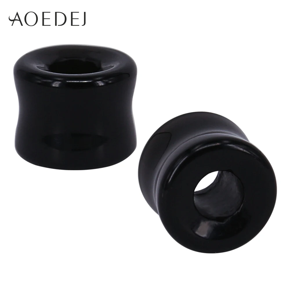Black AOEDEJ 6-16 мм 7 цветов камень пробки и тоннели плоти тоннели камень пирсинг расширитель уха мужчин Wo мужчин s ушные датчики расширитель полые - Окраска металла: Black