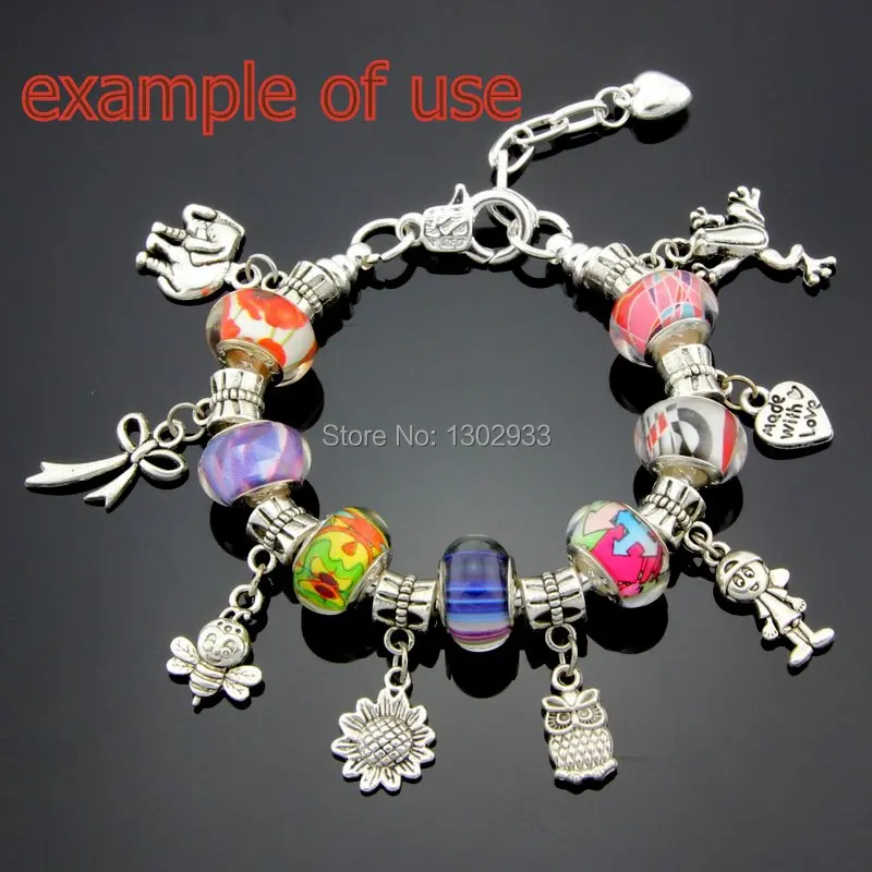 50 шт./лот смешанные винтажные Подвески серебристого цвета фурнитура для