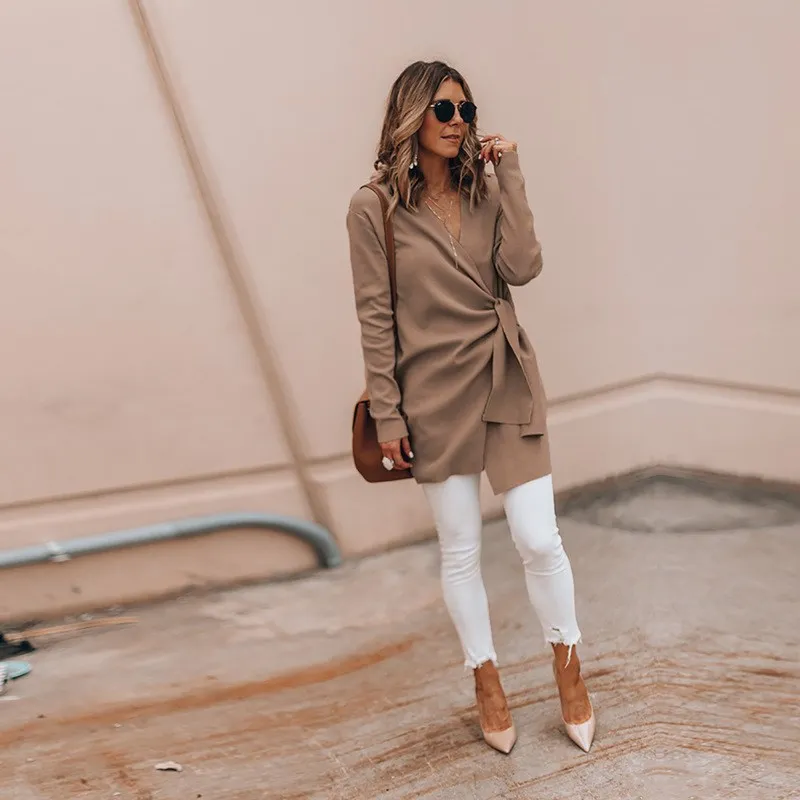 Женские зимние куртки длинное пальто из смешанной шерсти с нагрудным карманом |