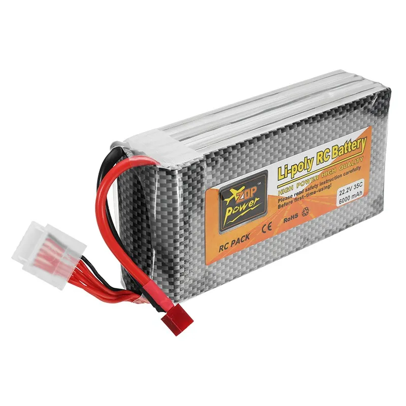 Перезаряжаемый ZOP Power 22 2 V 6000mAh 35C 6S Lipo батарея T вилка для радиоуправляемых моделей