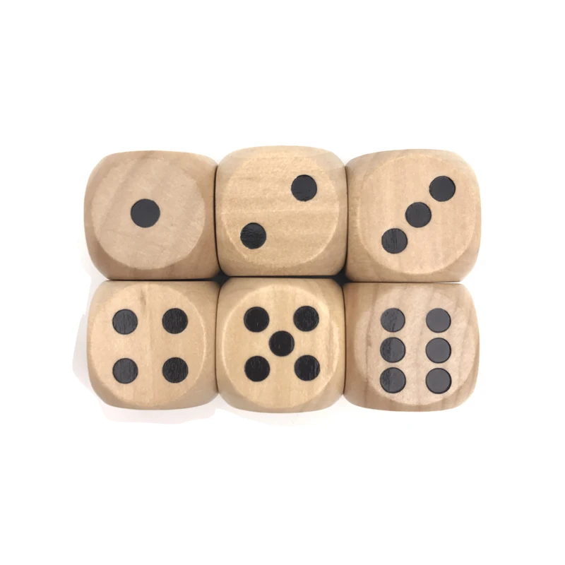 8 Pcs/Lots High quality 25mm Woodiness Drinking Dice Solid Wood Puzzle Children Interesting Teaching Set Wholesale qenueson|drinking dice|dice