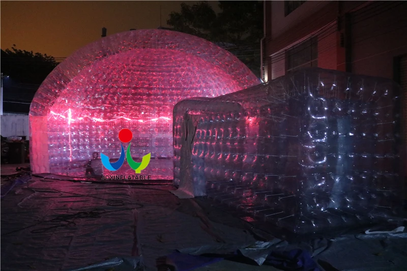 Диаметр 10 м Большая Надувная прозрачная палатка Igloo для вечерние НКИ мероприятия