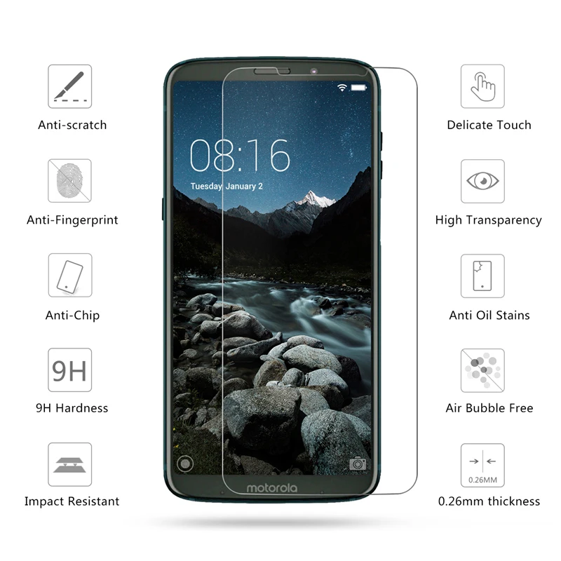 Wangcangli 2.5D премиум класса закаленное стекло для Motorola Z3 телефонная защитная пленка 0