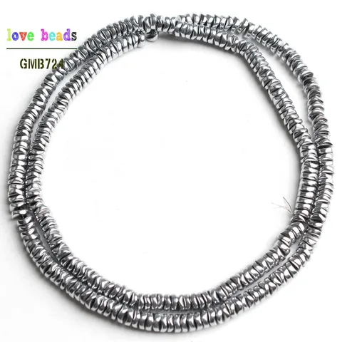 Круглые бусины-разделители из гематита, 4 мм, 15 дюймов