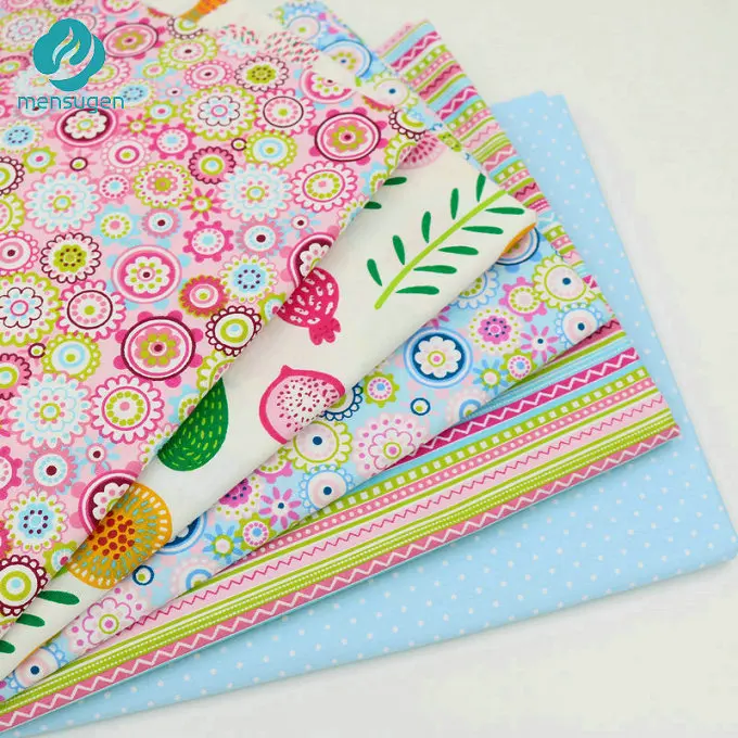 5pcs 20cmx25cm 20 см x 25 см и 25 см x 25 см хлопчатобумажная ткань с принтом для шитья стеганые ткани для лоскутного рукоделия ручной работы - Цвет: 5pcs 20cmx25cm