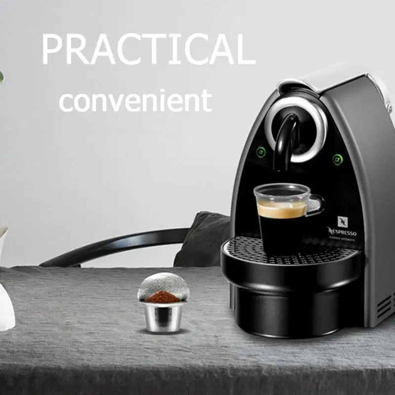 2 стручки 100 уплотнений из нержавеющей стали многоразовые Nespresso кофе капсулы
