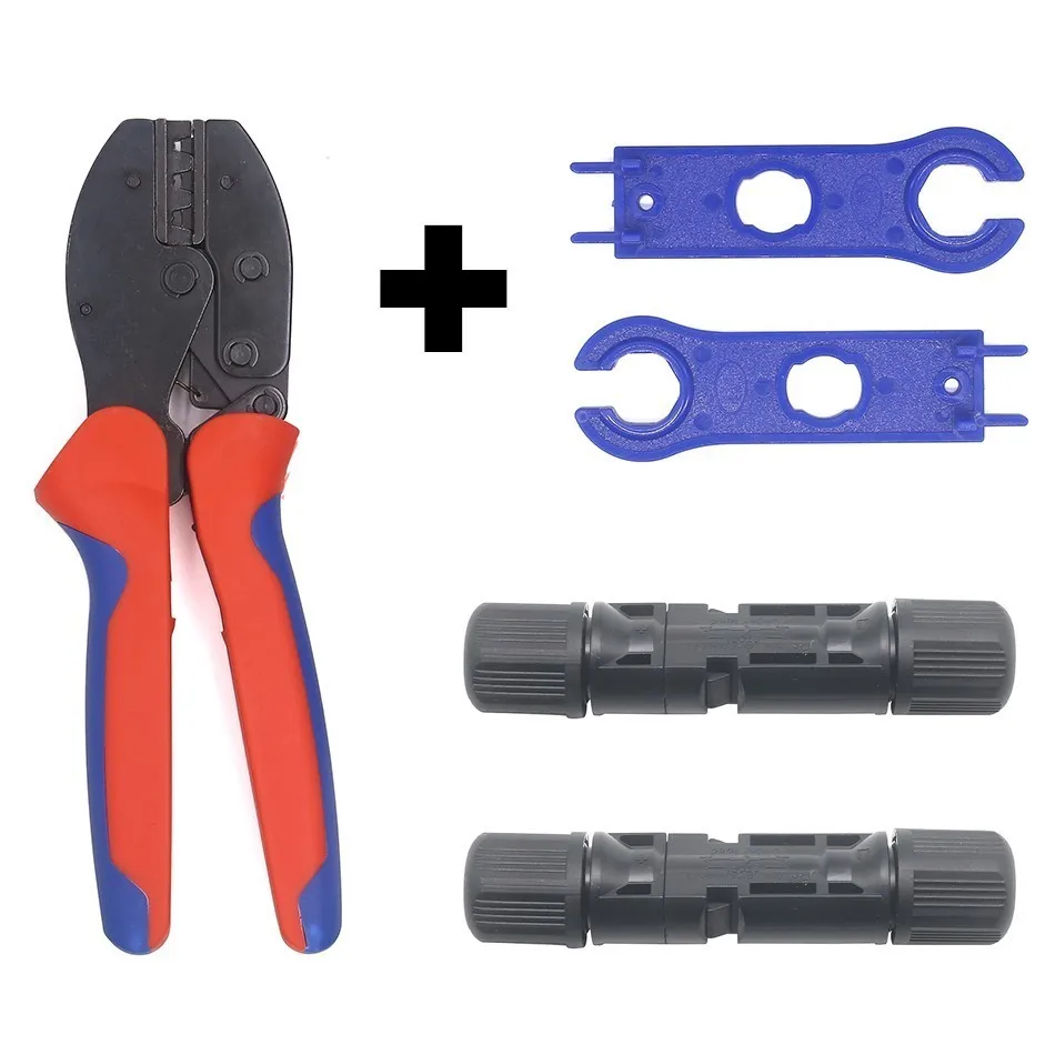 pliers 2mc4 2wrench MC4 Солнечная фотогальваническая Клемма обжимные плоскогубцы солнечные панели водонепроницаемый уплотнительный Соединитель Инструмент одиночные плоскогубцы или СОЕДИНИТЕЛЬ НАБОР - Цвет: pliers 2mc4 2wrench