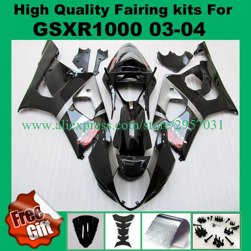 100% подходит для инъекций обтекателей пригодных SUZUKI GSXR1000 2003 2004 ABS GSX-R1000 03 04 K3 K4 GSXR 1000