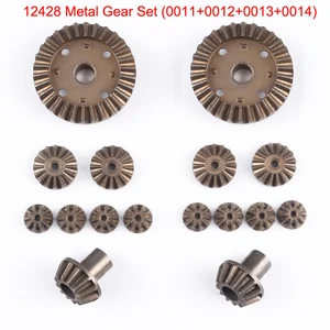 Wltoys 12428 12429 RC Запчасти для автомобиля обновленная металлическая Шестерня 30T 24T 12T дифференциальная большая шестерня для вождения 0011001200130014