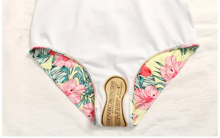 Слитный купальник с тропическим перекрестным поясом 2018 корейский садовый