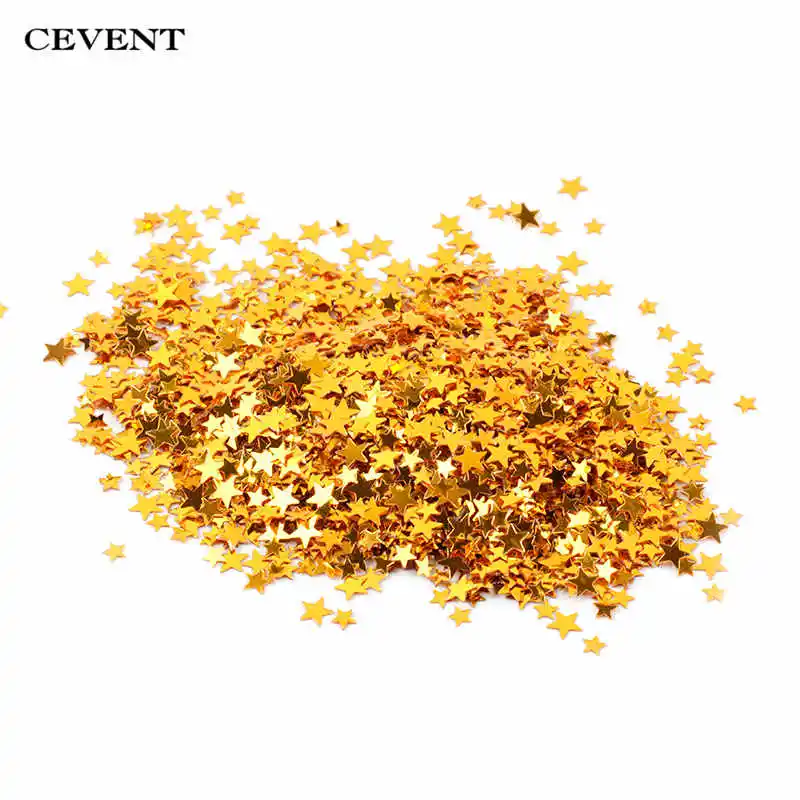 CEVENT 15g Звезды Луна украшение в форме сердца конфетти пластиковые золотые