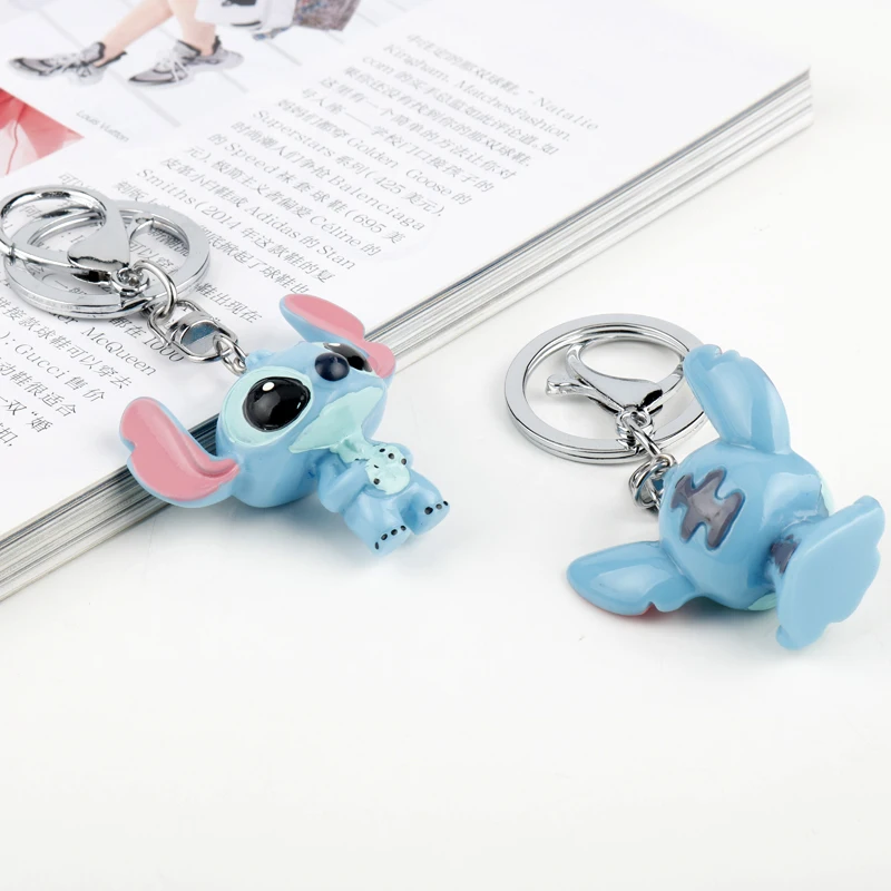 HEYu милые ювелирные изделия мультфильм Охана Лило Ститч кулон брелок Kawaii ПВХ брелок для ключей аксессуары