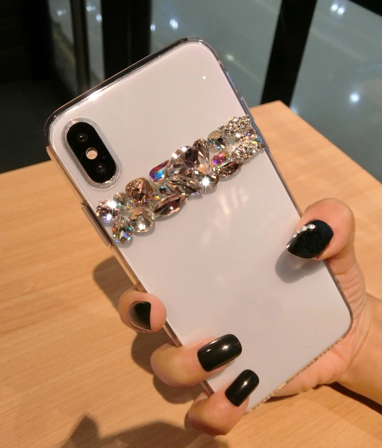 Чехол для Телефона iPhone 12 mini 11 Pro X XS Max XR 6 6s 7 8 Plus 5 блестящий чехол со стразами с