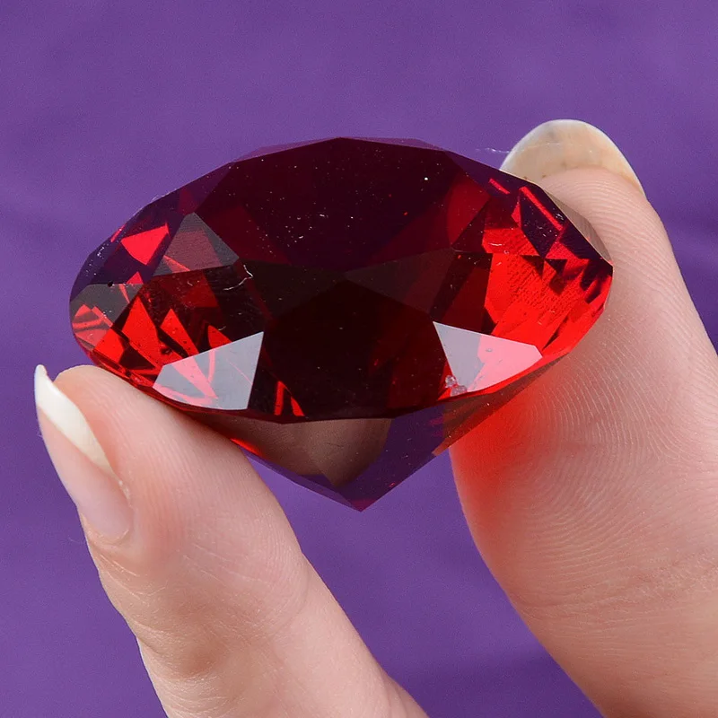 Красный 40 мм 1 шт. Кристалл стекло Diamond пресс папье детские игрушки аквариум