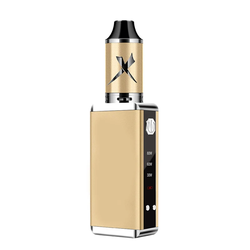 Металлическая 80 Вт электронная сигарета с 2200 мАч батареей Vape ручка сигареты бак