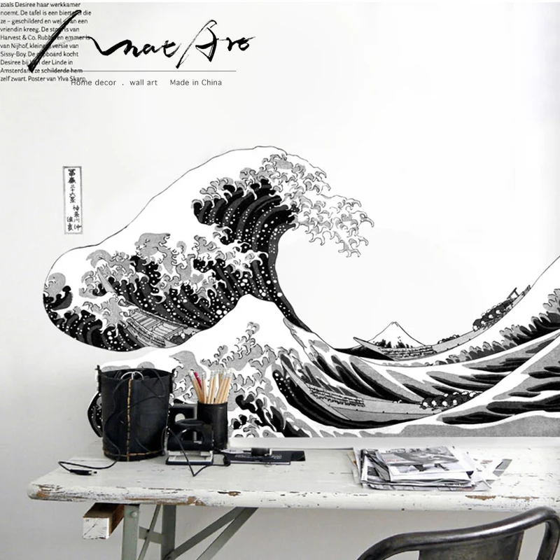 Настенная Наклейка современный черно белый домашний декор украшение для