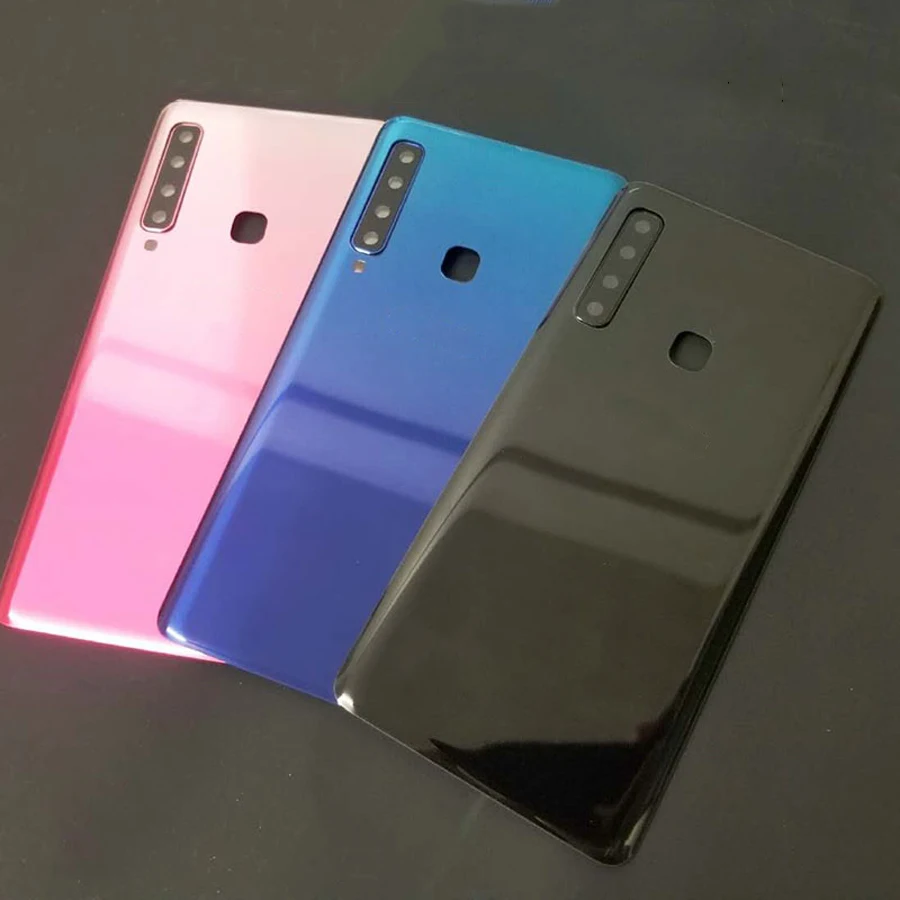 Чехол на заднюю батарейку для samsung Galaxy A9, A9 Star Pro, A9s SM-A920F/DS Задняя стеклянная крышка корпуса+ клей