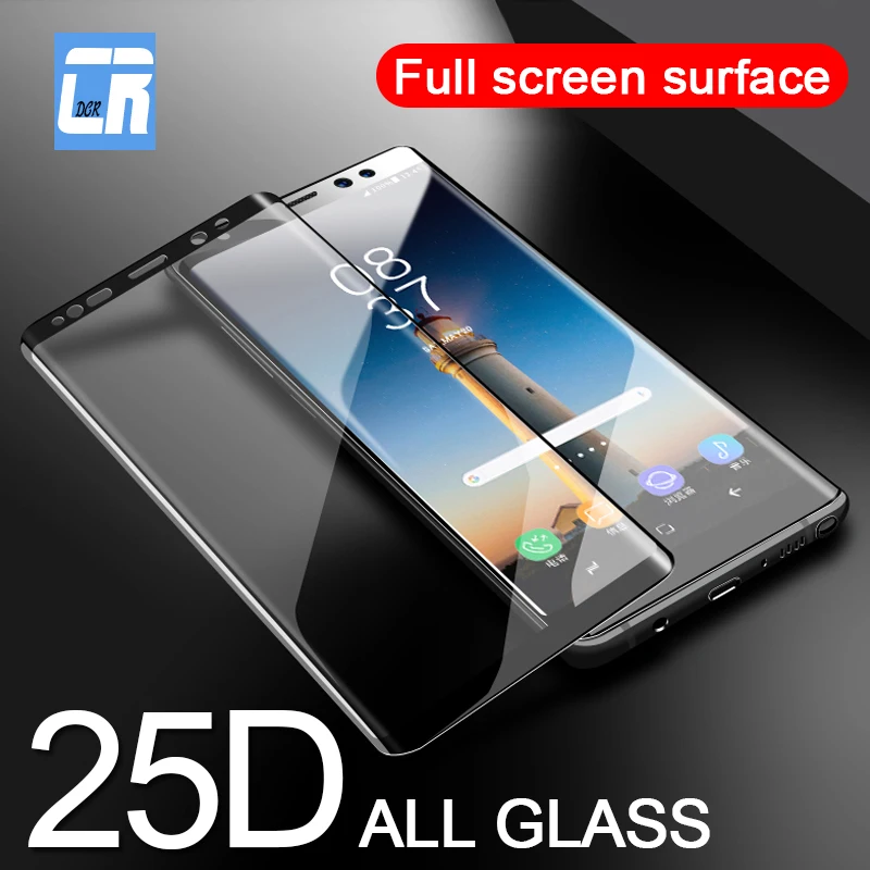 

25D Full Curved Tempered Glass for Samsung Galaxy S8 S9 S10 Plus S6 S7 Edge Screen Protector Film Galaxy Note 8 9 A9 Star Glass