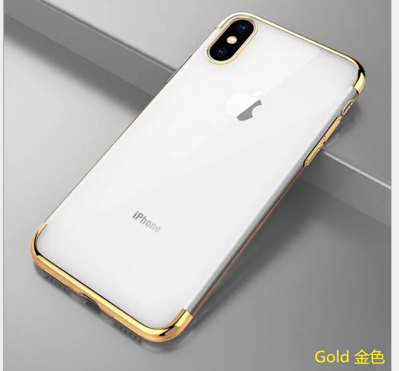 SUREHIN хороший защитный чехол для iPhone 6 S 7 8 Plus XR XS MAS прозрачный силиконовый штамп чехол fundas для мужчин детский задний корпус - Цвет: Gold