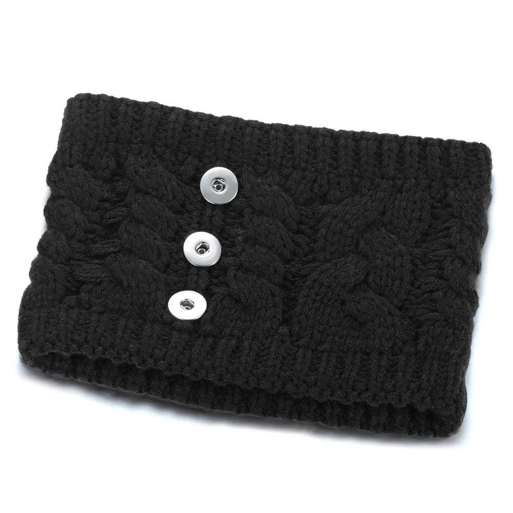 D 4 Colors Snap Button Neck Warm Scarf Necklace Fit 18mm Snap Button for Women Jewelry NN-760 - Окраска металла: D