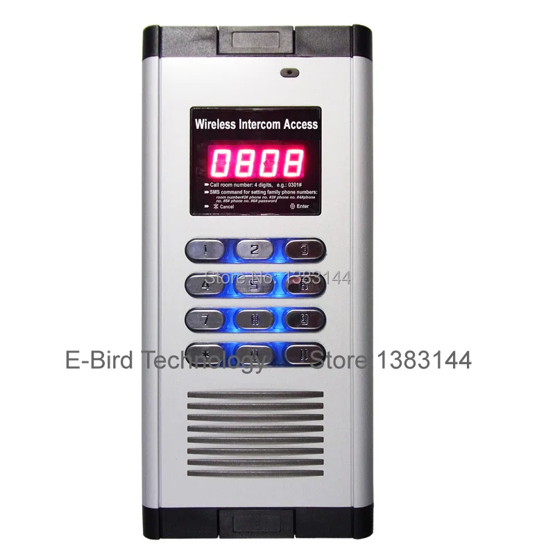 GSM door operater + intercom access two relay can control doors seperately |