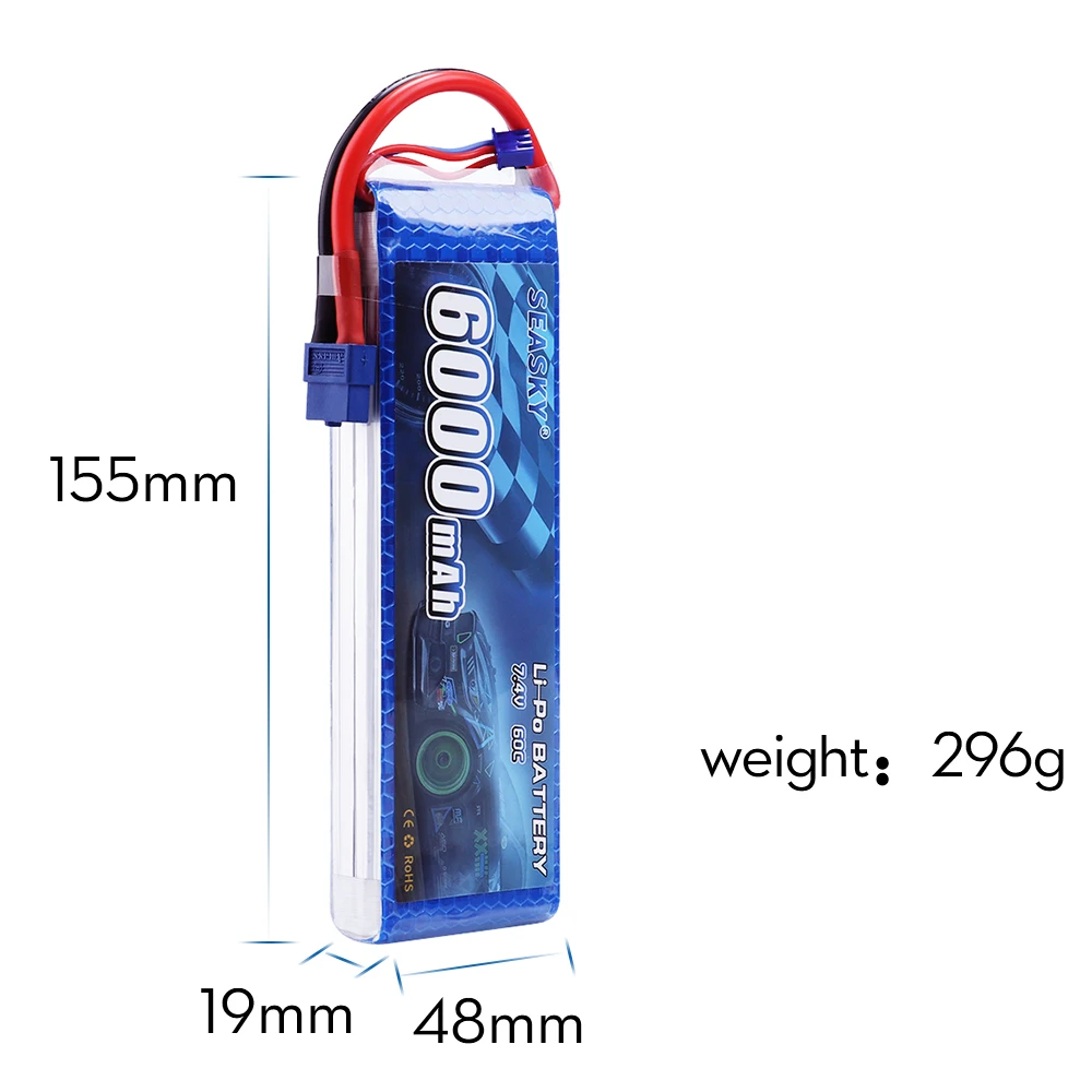 Аккумулятор SEASKY Lipo 2S 3S 4S 5S 6S 7,4 V 11,1 V 14,8 V 22,2 V 1500mah 2200mah 5200mah 6000mah lipo bateria для гоночного дрона FPV