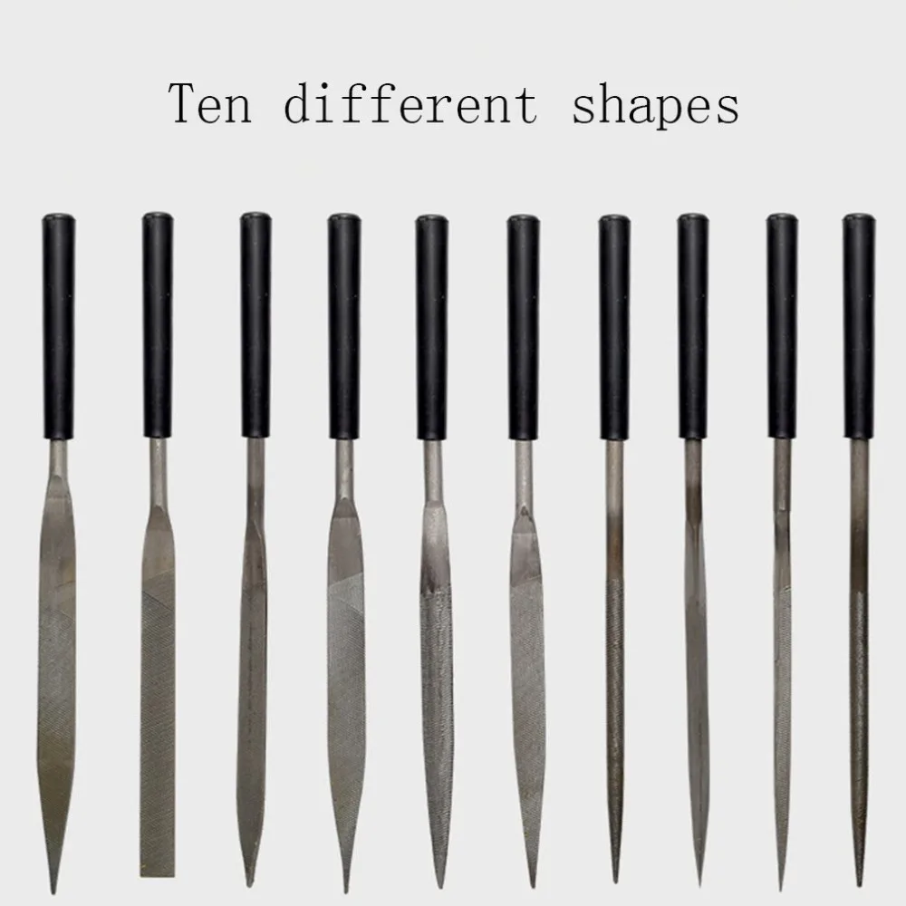 10 шт. напильники набор треугольник Rasp стальной файл резьба Металл Стекло Камень