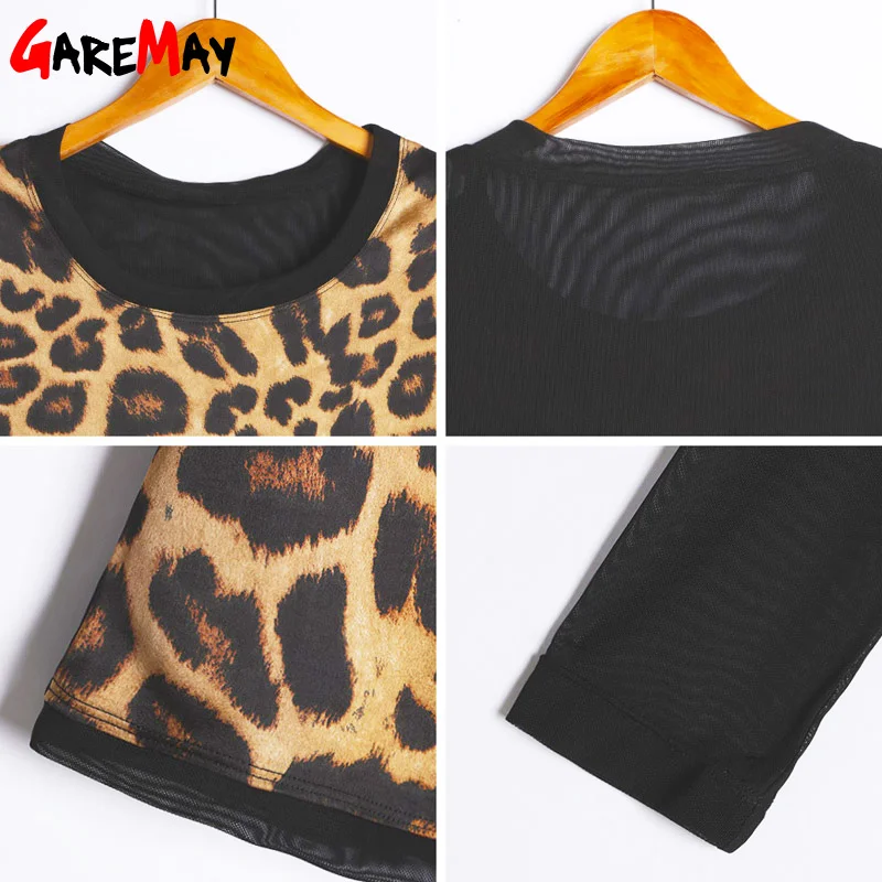 Женская шелковая блузка с леопардовым принтом модная атласная длинным рукавом