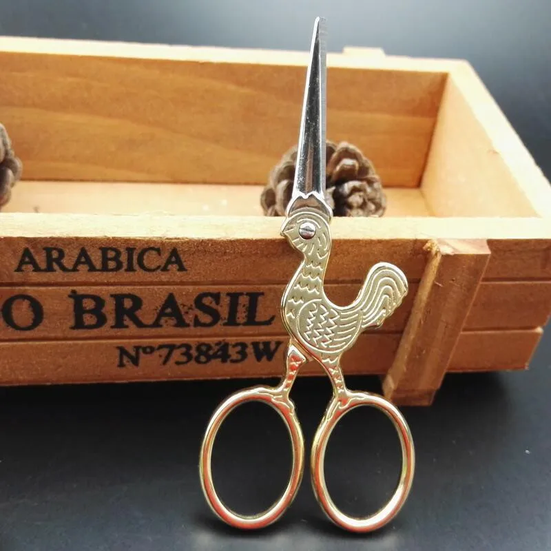 Ножницы для вышивки крестиком в виде курицы петуха нитки винтажная вышивка