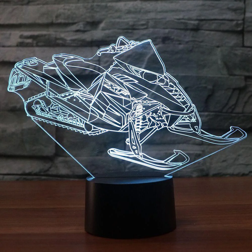 3D светодиодные ночные светильники для лыж снегохода Usb сенсорная кнопка