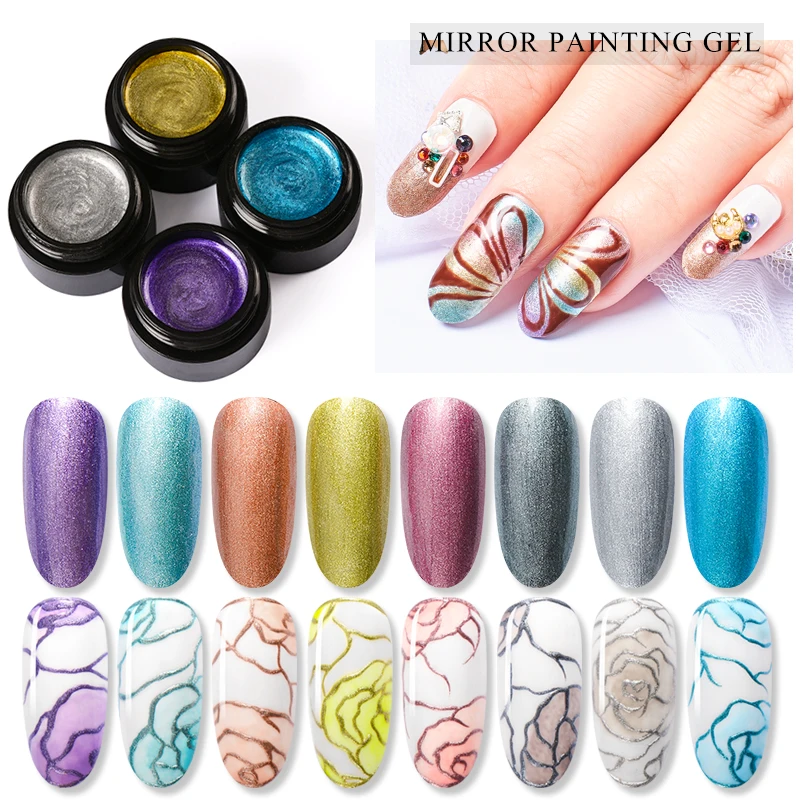 Гель лак Mtssii для ногтей с пауком креативные линии рисования шелковая паутина