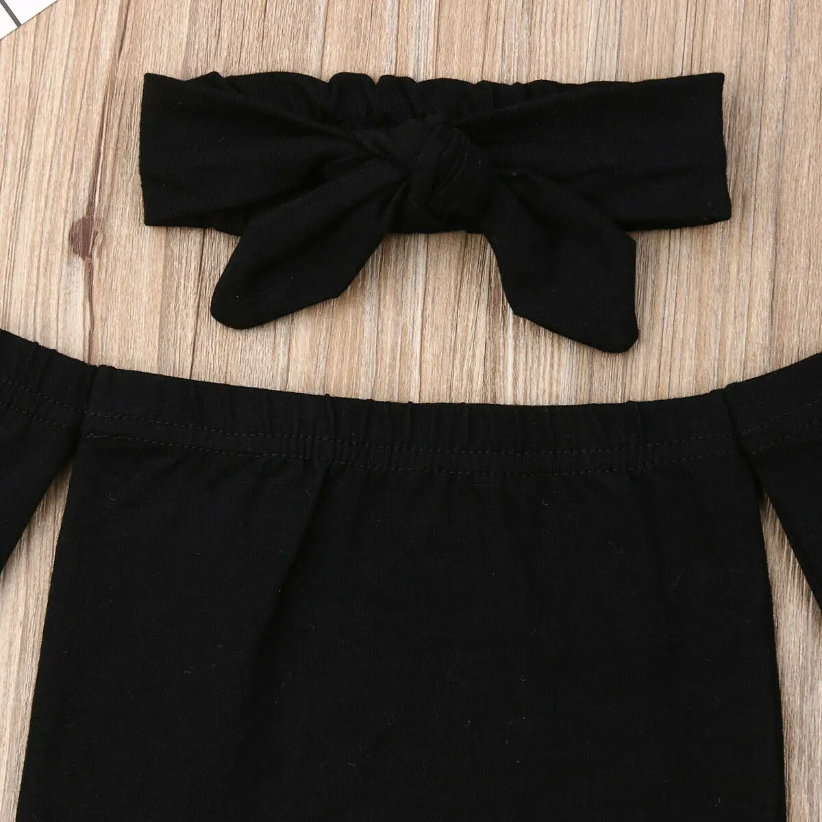 Летняя одежда для маленьких девочек от США черная рубашка шорты с оборками