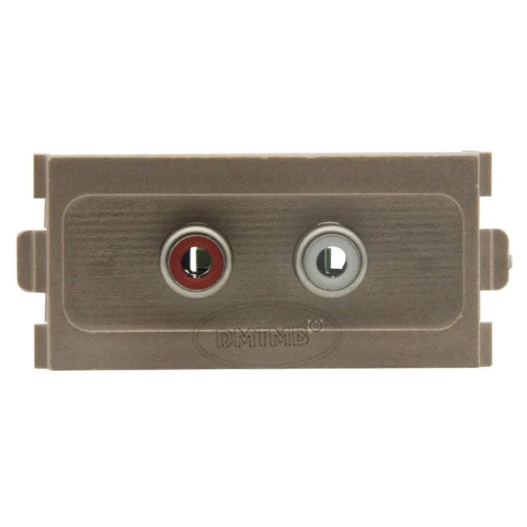 2RCA Аудио гнездовой разъем с задним винтовым соединением и корпусом золотой