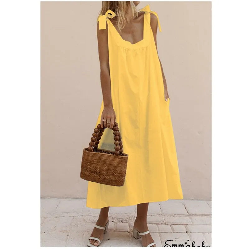 Женское пляжное платье Макси Boho летнее из полиэстера для вечеринки новинка