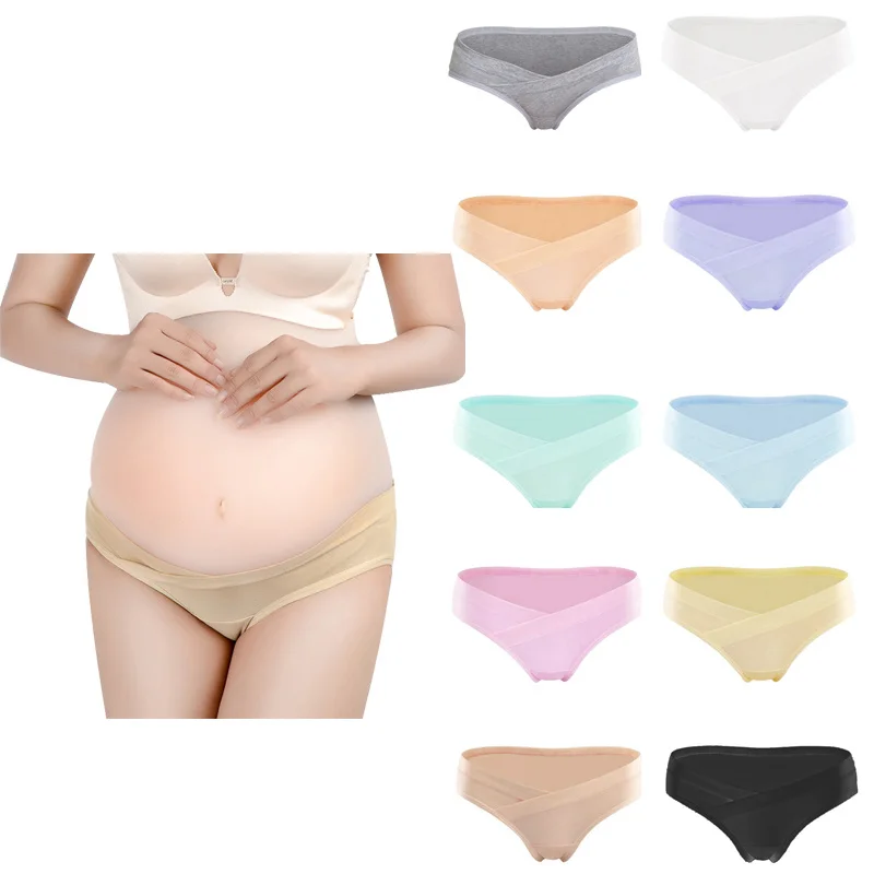Bealaholly Cotton Maternity Panties for Pregnant Women Low Waist Underwear Pregnancy Briefs Xxxl Clothing 10 Colors |