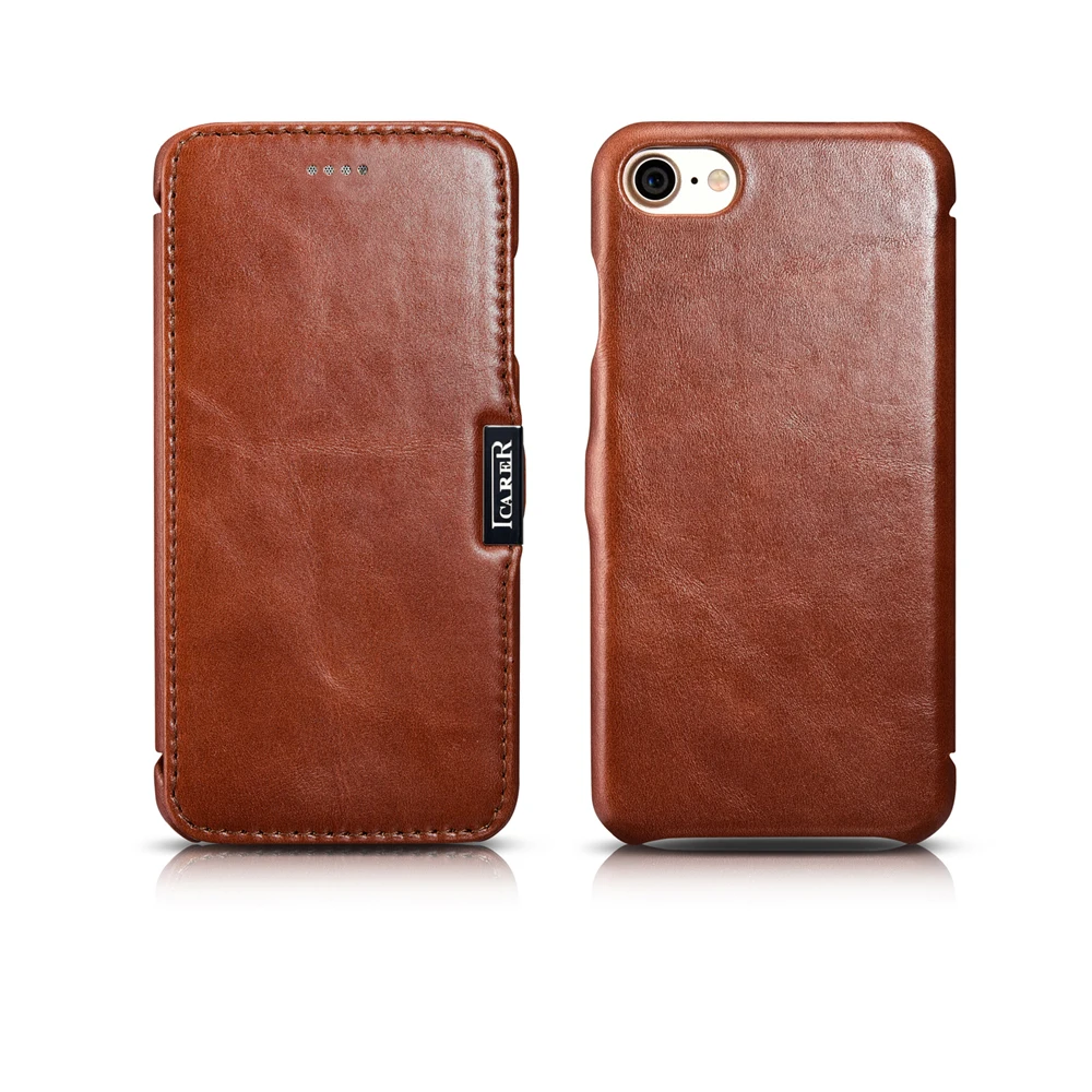 

Original ICARER Genuine Leather Case For Apple iPhone 7/8 Plus Luxury Magnetic Flip Cover Case For iphone 8 Plus Phone Cases