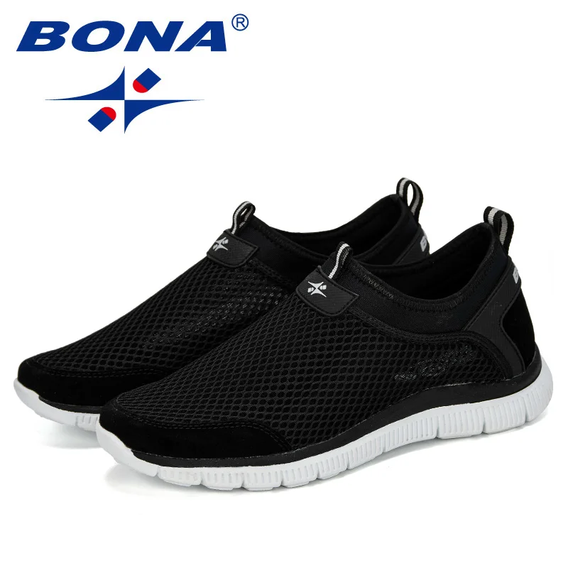 BONA New Style Men Breathable Comfortable Fashion Sneakers Wear-Resistant Lightweight Man Causal Shoes Zapatos Hombre Male |