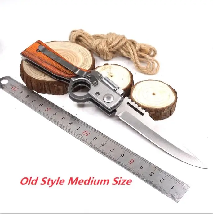 Old Style M Size Складной Нож карманный тактический нож охотничьи походные ножи для выживания с светодиодный светильник на открытом воздухе EDC Мультитул - Цвет: Old Style M Size