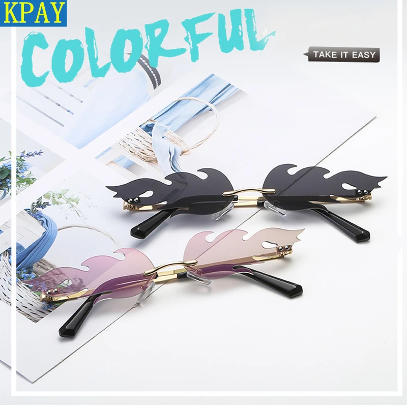 Очки солнцезащитные без оправы для мужчин и женщин Модные Узкие солнечные очки с