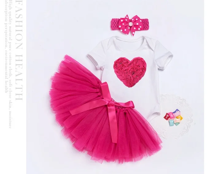 

DOLLMAI reborn baby dolls girl clothes rose red heart dress with bow headband for dolls accessories kids birthday gifts