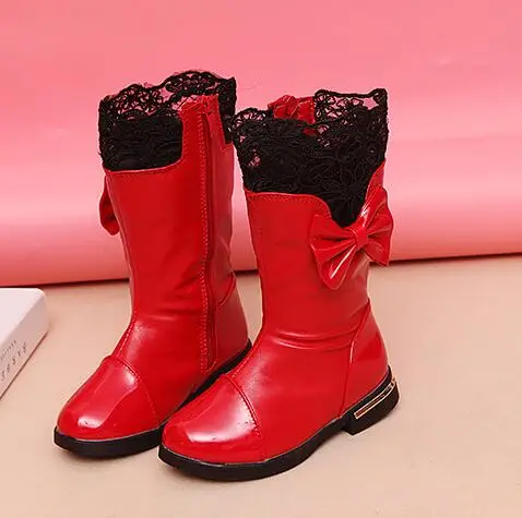 Ботинки для девочек 2018 новые осенние модные кружевные детские мягкие кроссовки