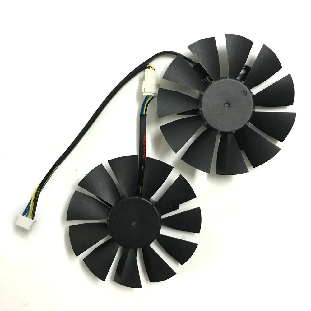 2 шт./лот STRIX R9 370 RX460 видеокарты VGA вентилятор cooler вентиляторы для ASUS GTX760 GTX1050Ti EX GTX