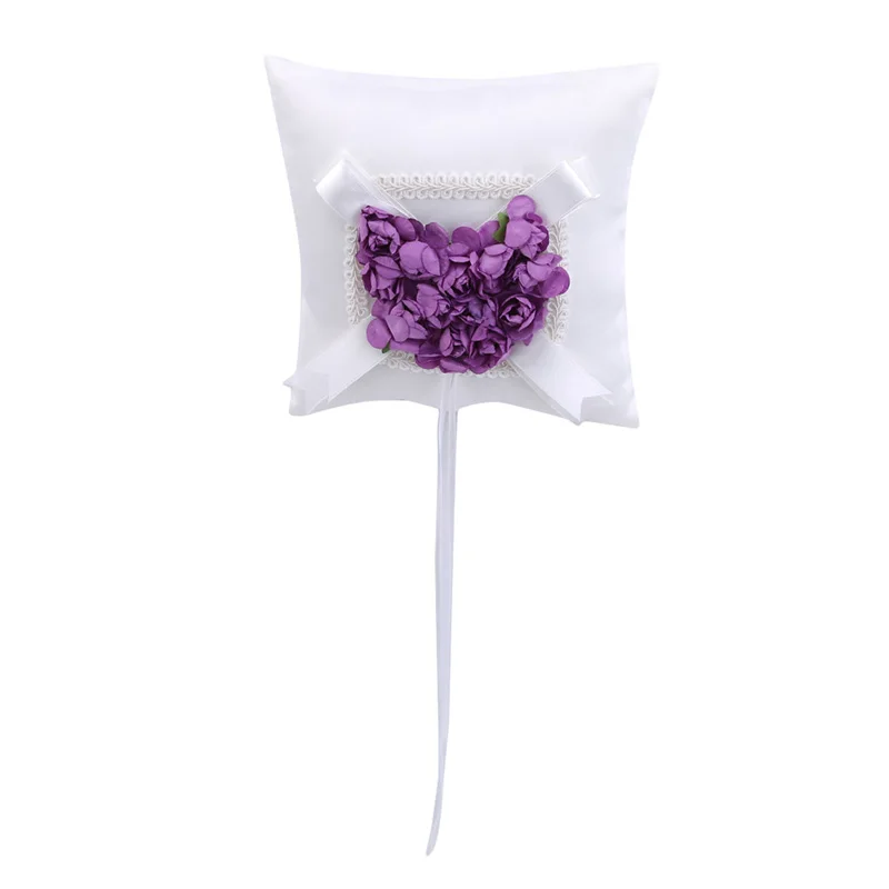 Red Romantic Rose Heart Square European Wedding Decor Cushion Party Supplies Ring Pillow Bedding Set | Дом и сад