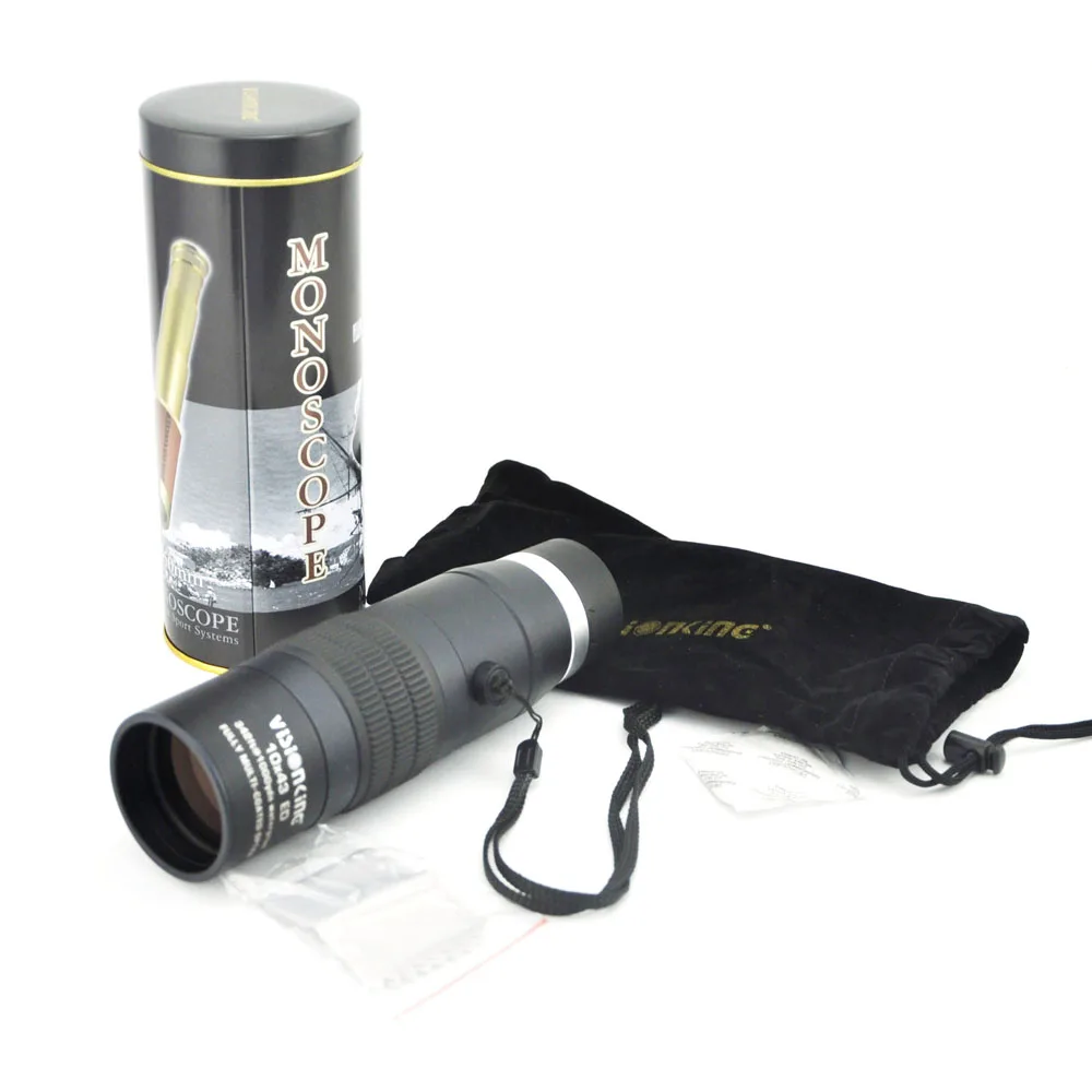 Visionking 10x43 профессиональная Крыша Призма ED Монокуляр Мощный водонепроницаемый охота кемпинг HD автогид для телескопа металлический телескопа