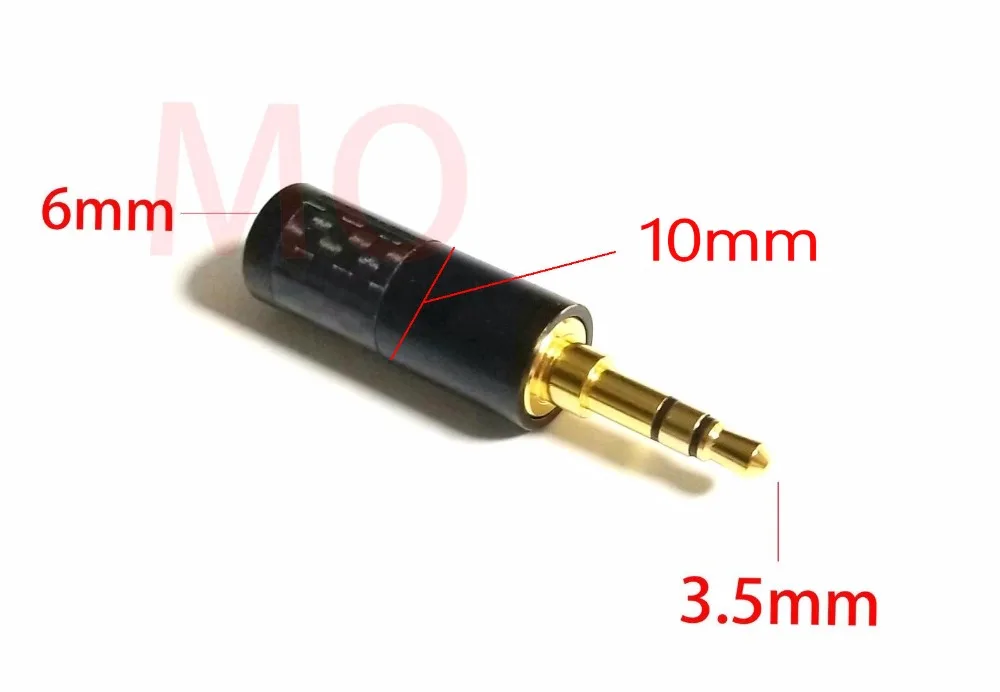 10 шт. черные высококачественные стерео аудио штекеры 3 5 мм|plug audio|plug 3.5mmplug male |
