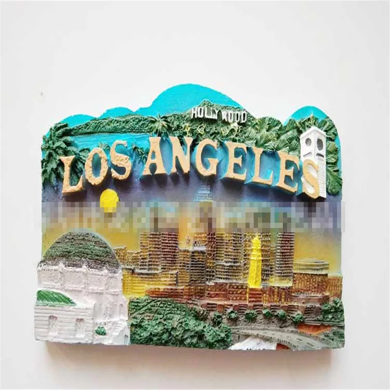 Lychee голливудский ангел городской холодильник магнитная наклейка США ландшафт