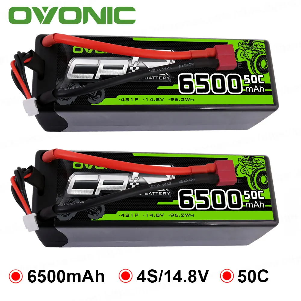 2 упаковки ovanic аккумуляторов 6500 мА/ч RC автомобильный Lipo аккумулятор с разъемом Deans